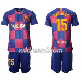 FC Barcelona Paulinho 15 Domaći Dječji Komplet Dresovi za Nogomet 2019-2020 (+ kratke hlače)